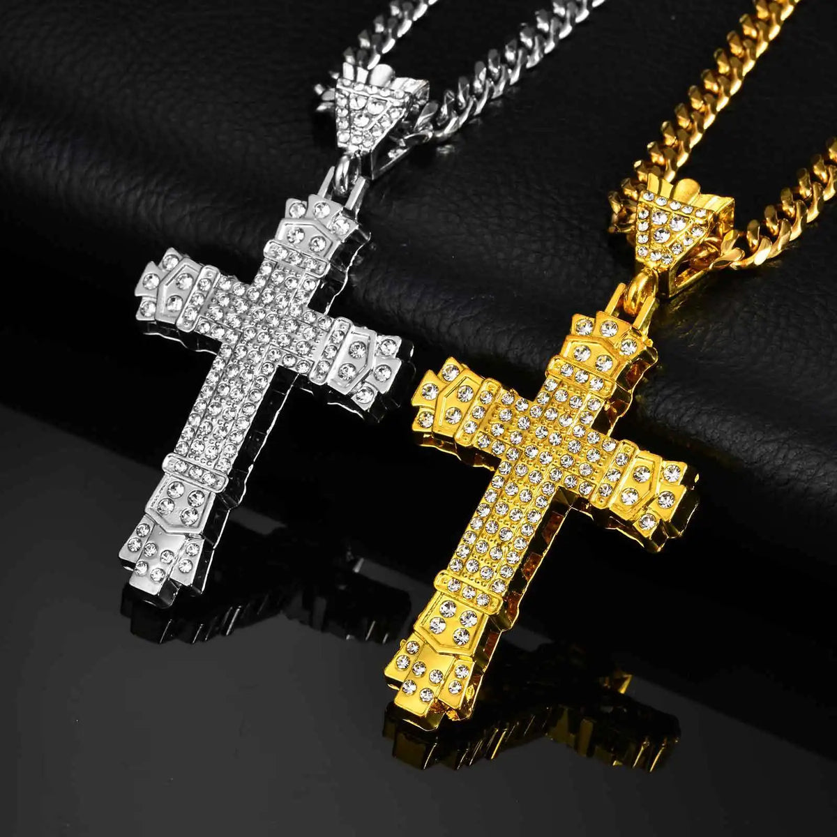 PENDRA Cross Rhinestone Pendant Necklace