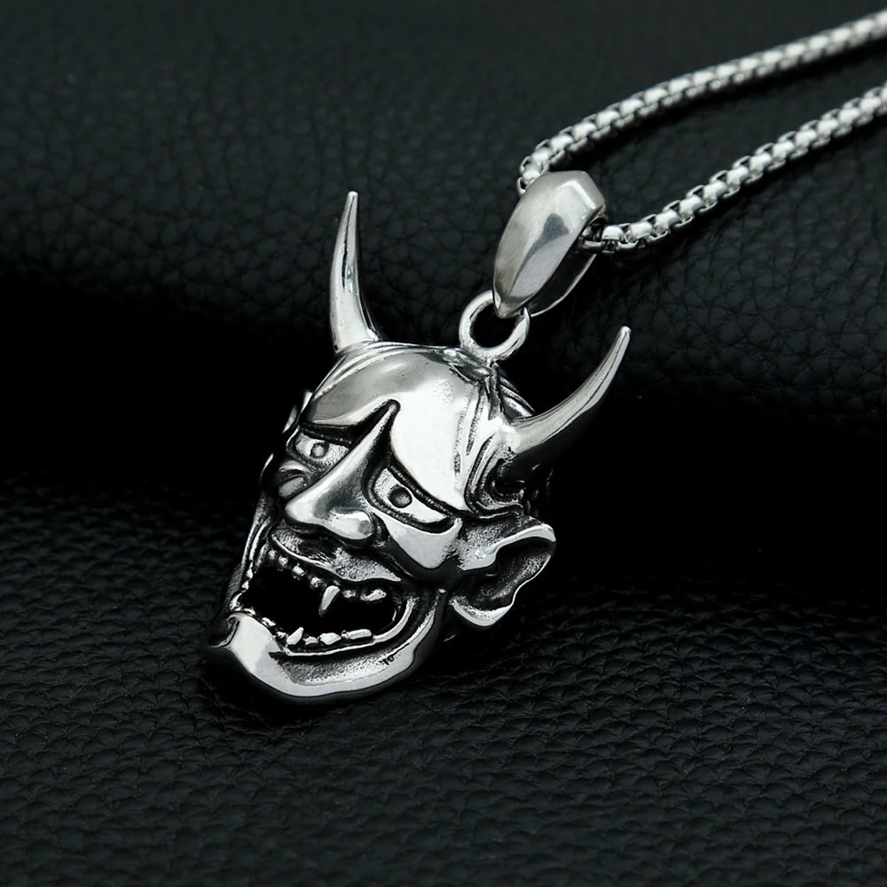 PENDRA Prajna Mask Vintage Pendant Necklace