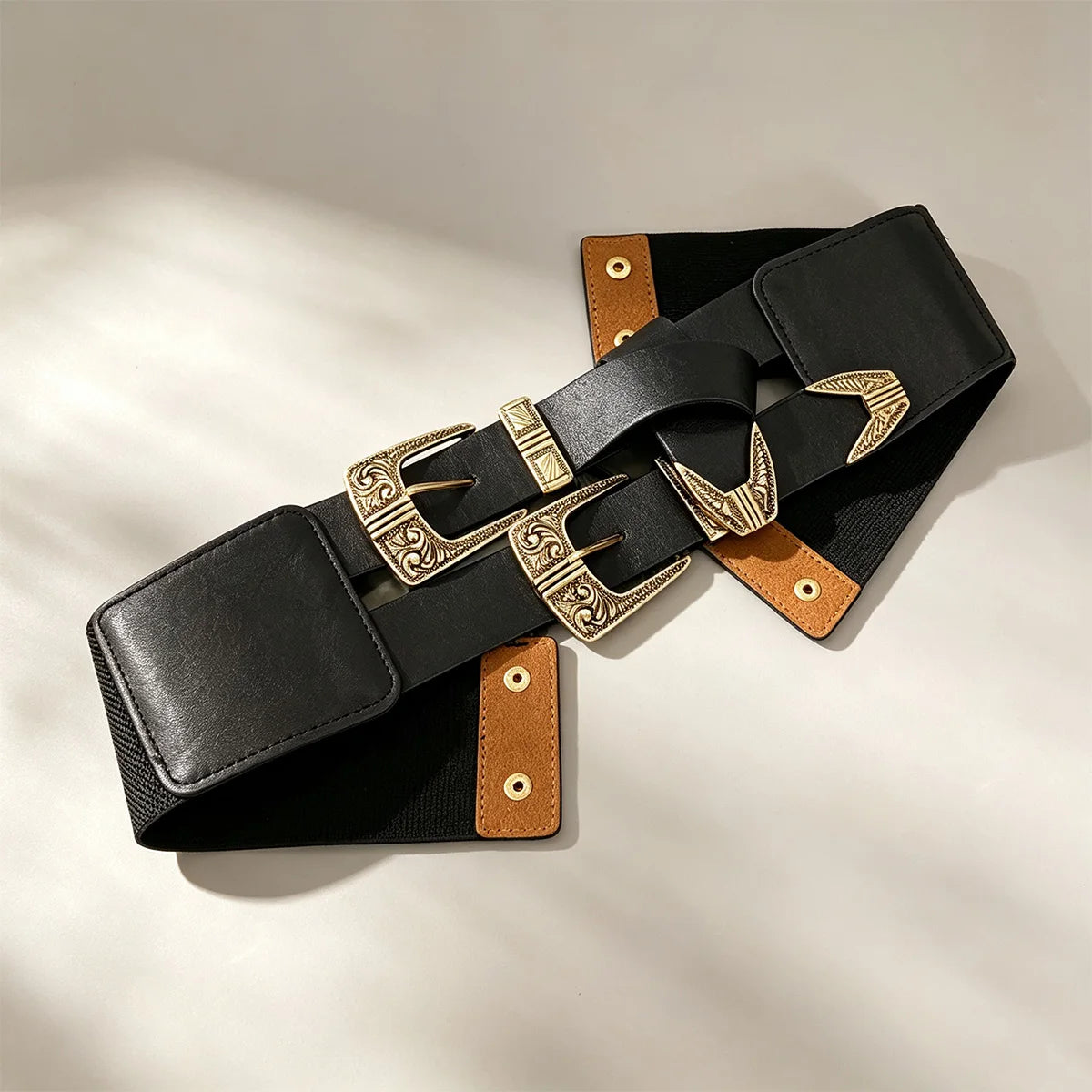 PENDRA Koraessa Leather Black Punk Corset Belt