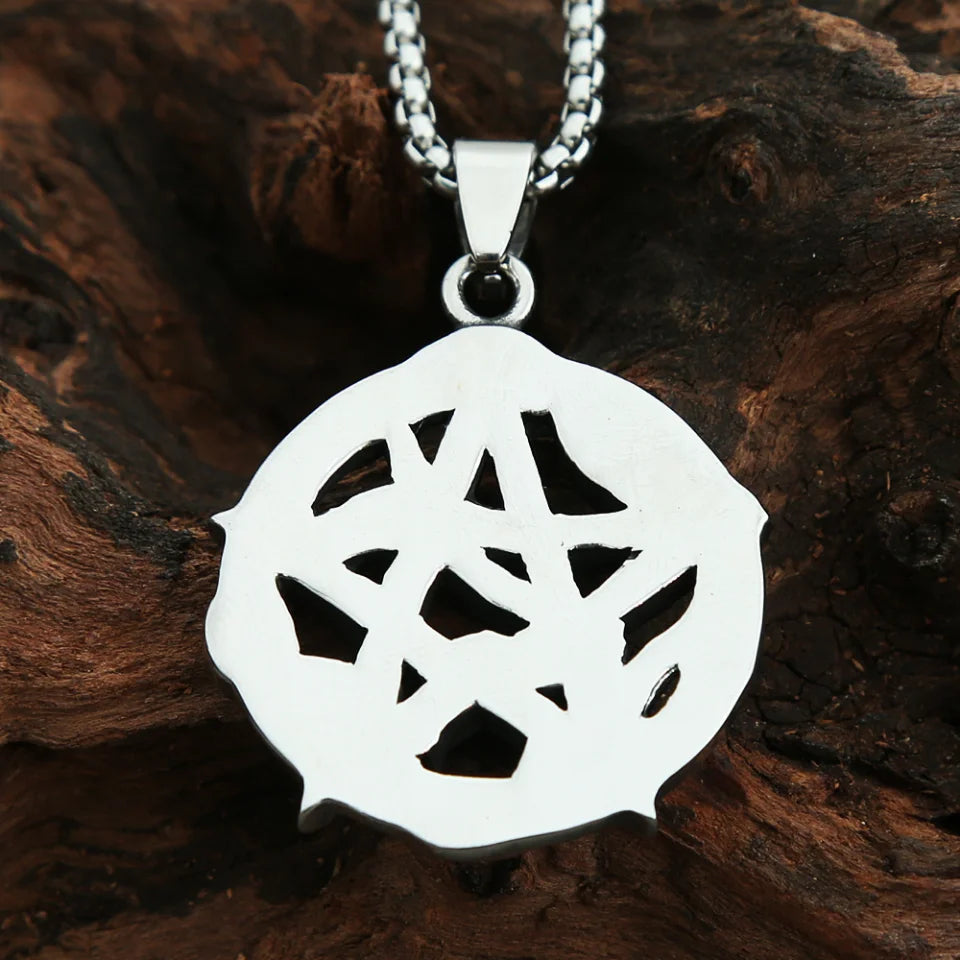 PENDRA Snakepentagram Stainless Steel Pentagram Snake Pendant