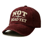 PENDRA Not Yet Embroidered Funny Vintage Cotton Dad Adjustable Baseball Cap