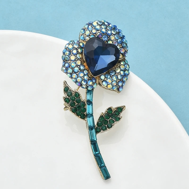 PENDRA Florielle24 Rhinestone Brooch