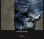 PENDRA Washed Distressed Ripped Pants