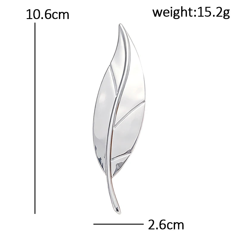 PENDRA Folia Alloy Leaf Brooch