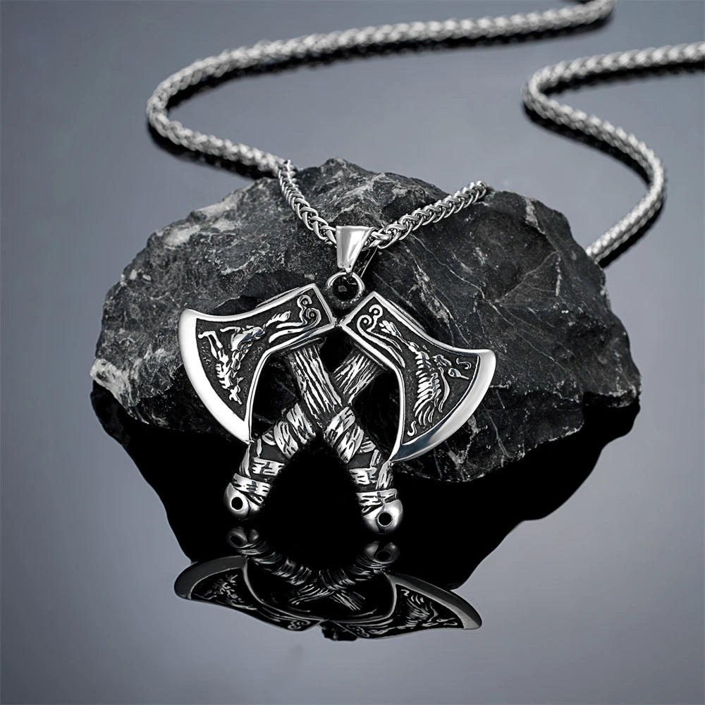 PENDRA Vikings Norse Steel Necklace