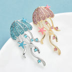 PENDRA Lovely Shining Jellyfish Brooch