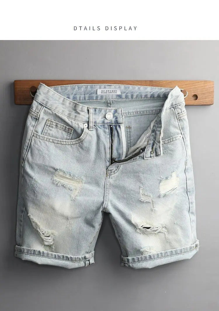 PENDRA Light Blue Korean Shorts