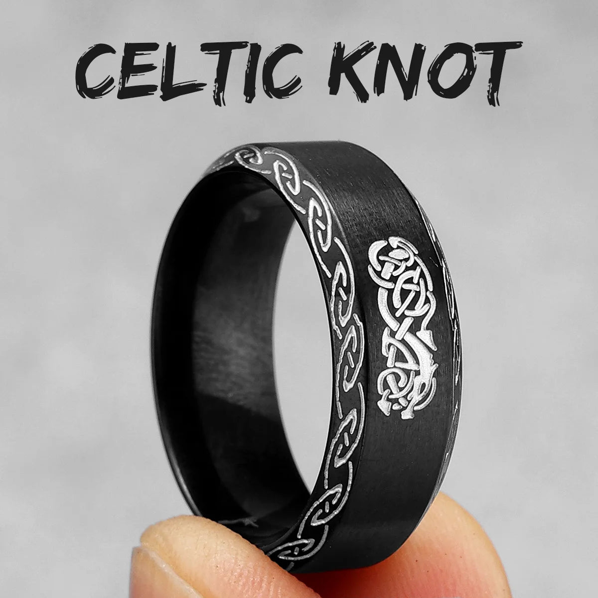 Vintage Nordic Viking Runes Celtic Knot Series Stainless Steel Womens Mens Rings Punk Biker Jewelry Creativity Gift Wholesale