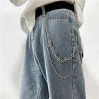 PENDRA Crossstar Layered Waist Chain Keychain