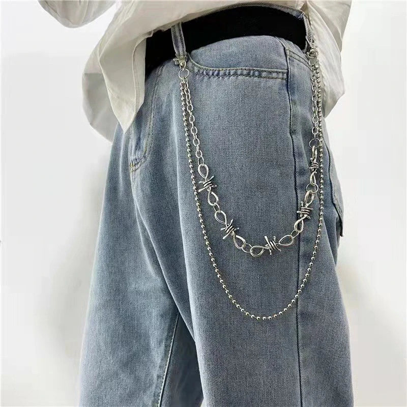 PENDRA Crossstar Layered Waist Chain Keychain