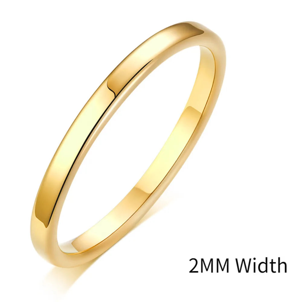 PENDRA Bend Flat Wedding Steel Ring