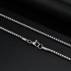 Punk Silver Color Chain Necklace for Men Women,Hip Hop Stainless Steel Braided Link Chokers,Classic Metal Jewelry Gift
