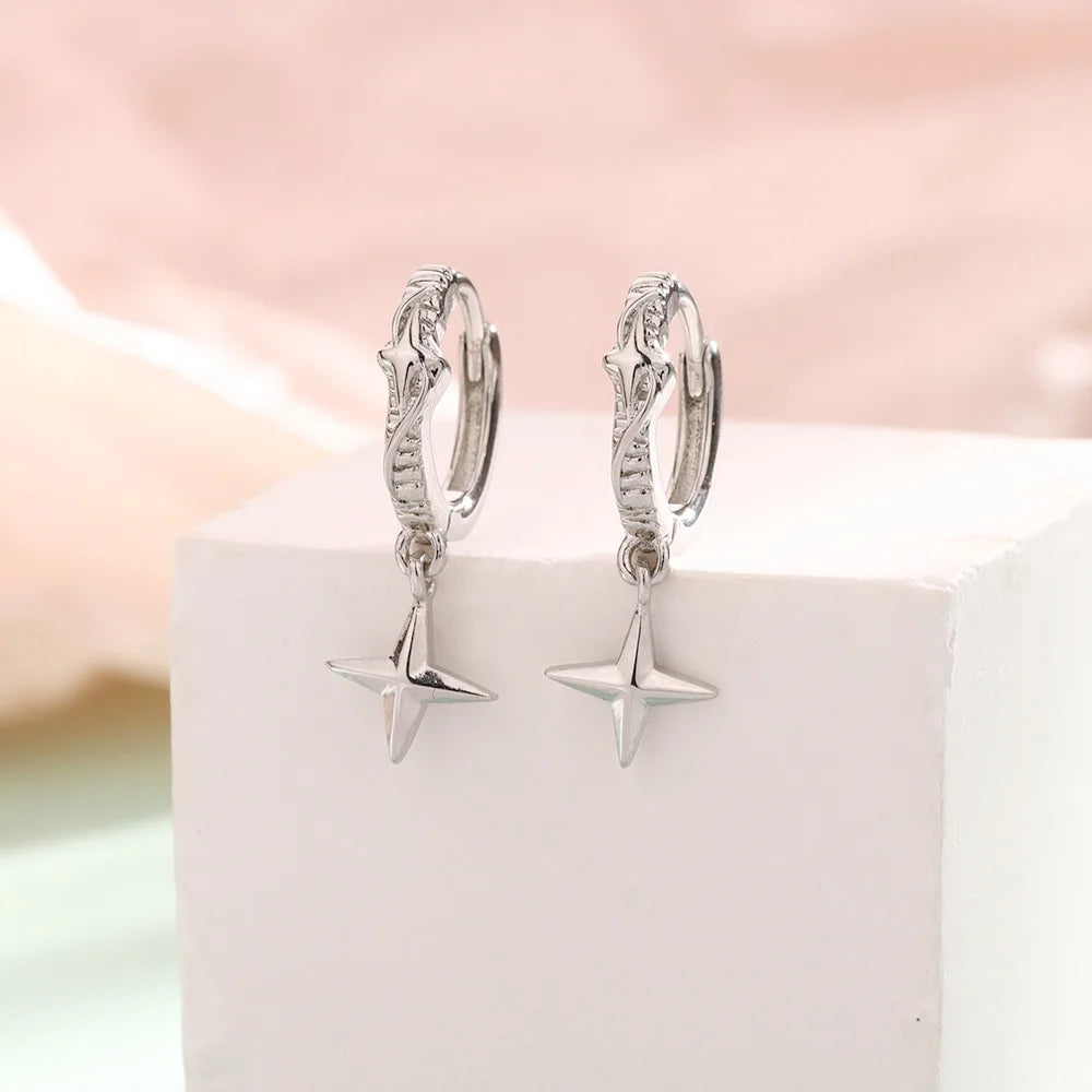 VENTFILLE 925 Sterling Silver Drop Earring For Women Zircon Crystal Hollow Out Cat Personality Jewelry Gift Dropshipping
