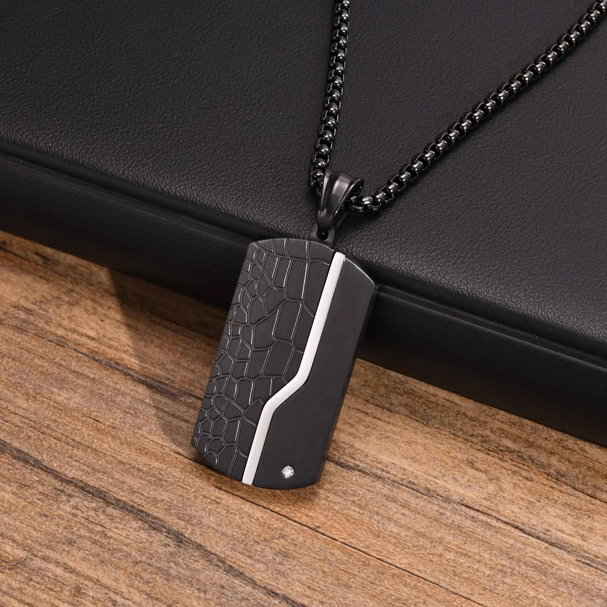 Stylish Mens Pendant Necklace,Stainless Steel Dog Tag Necklaces,Trendy Jewelry Gifts for Husband Father Son BBF
