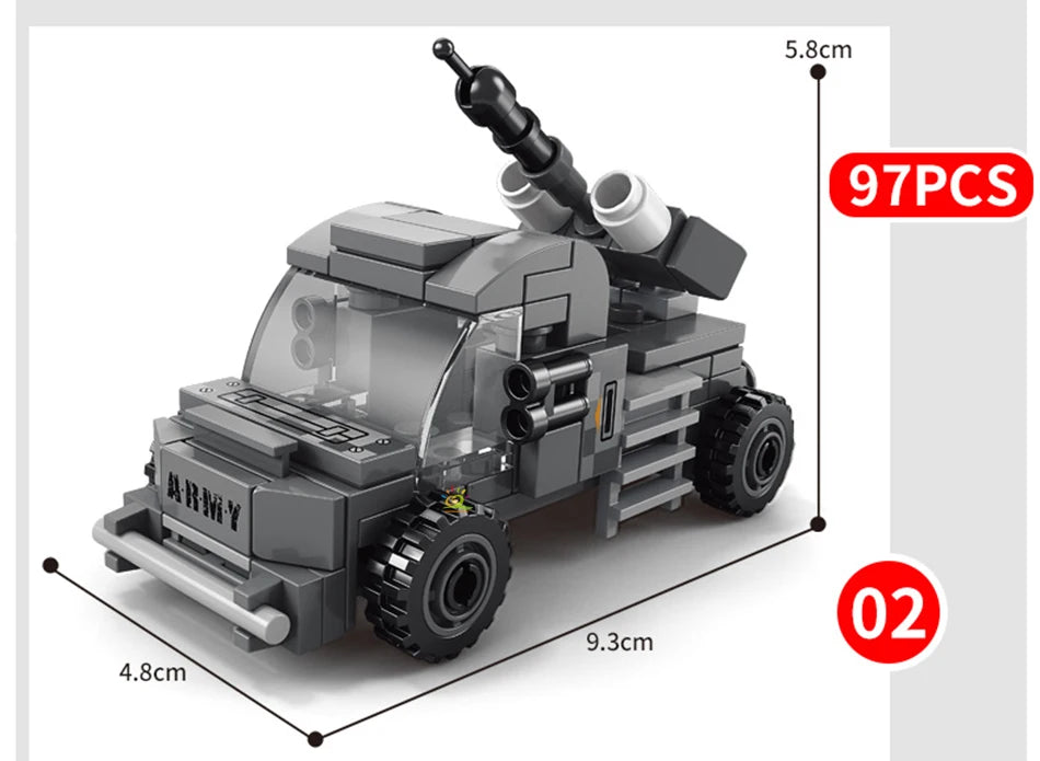 PENDRA Military Tank Plane Building Set