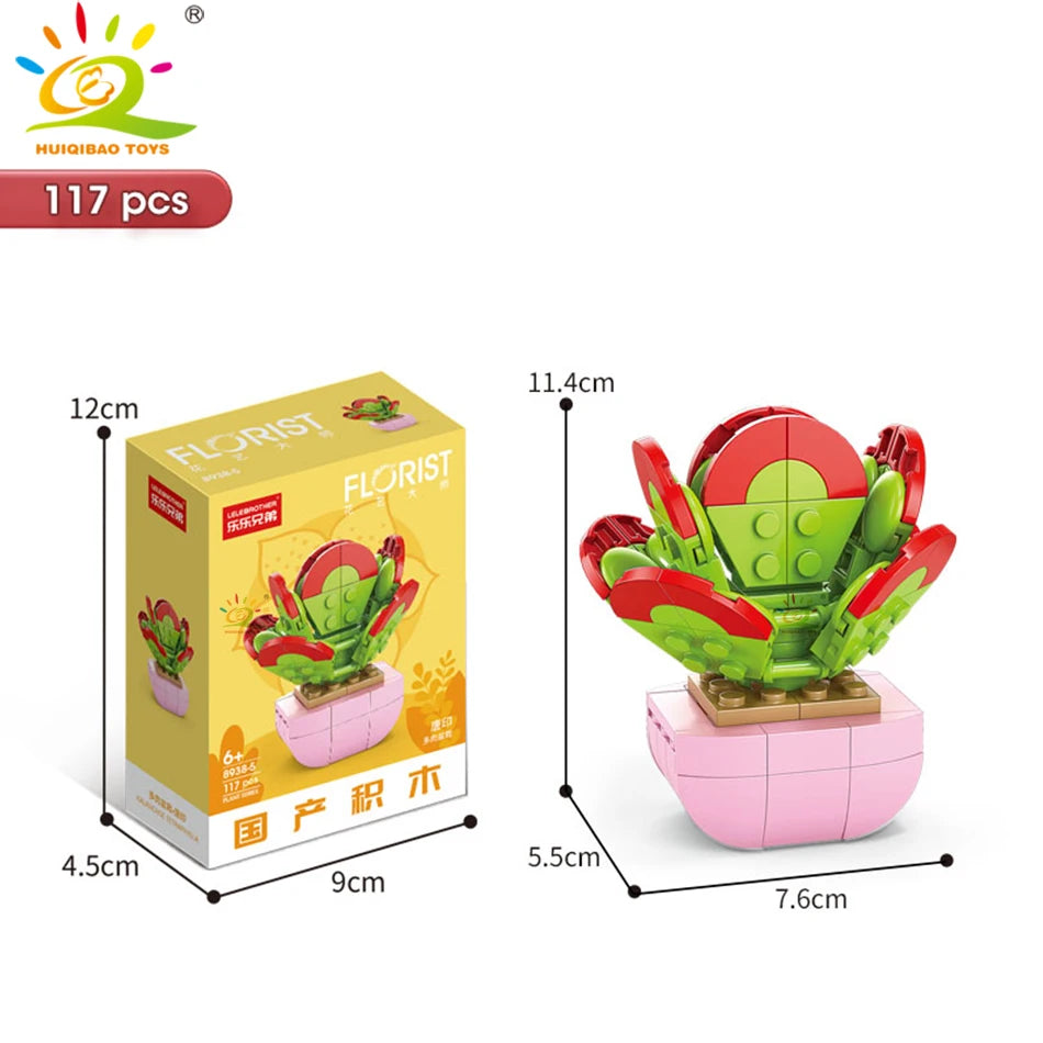 PENDRA Succulent Potted Floral Building Set