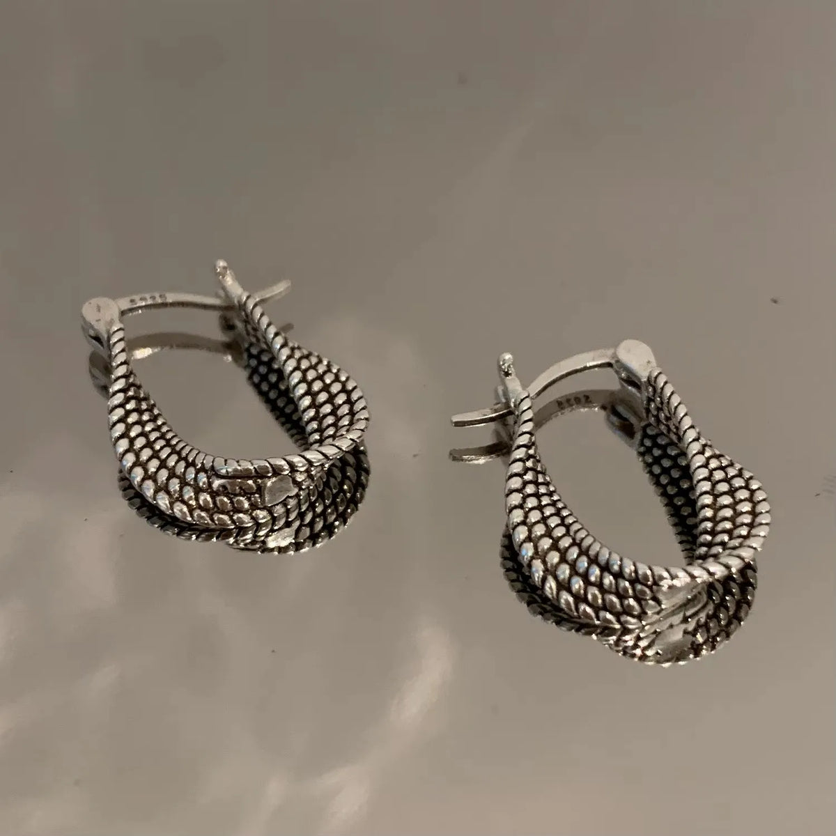 VENTFILLE 925 Sterling Silver Geometry Studs Earring for Women Splicing Korean Hip Hop Versatile Jewelry Gift Dropshipping