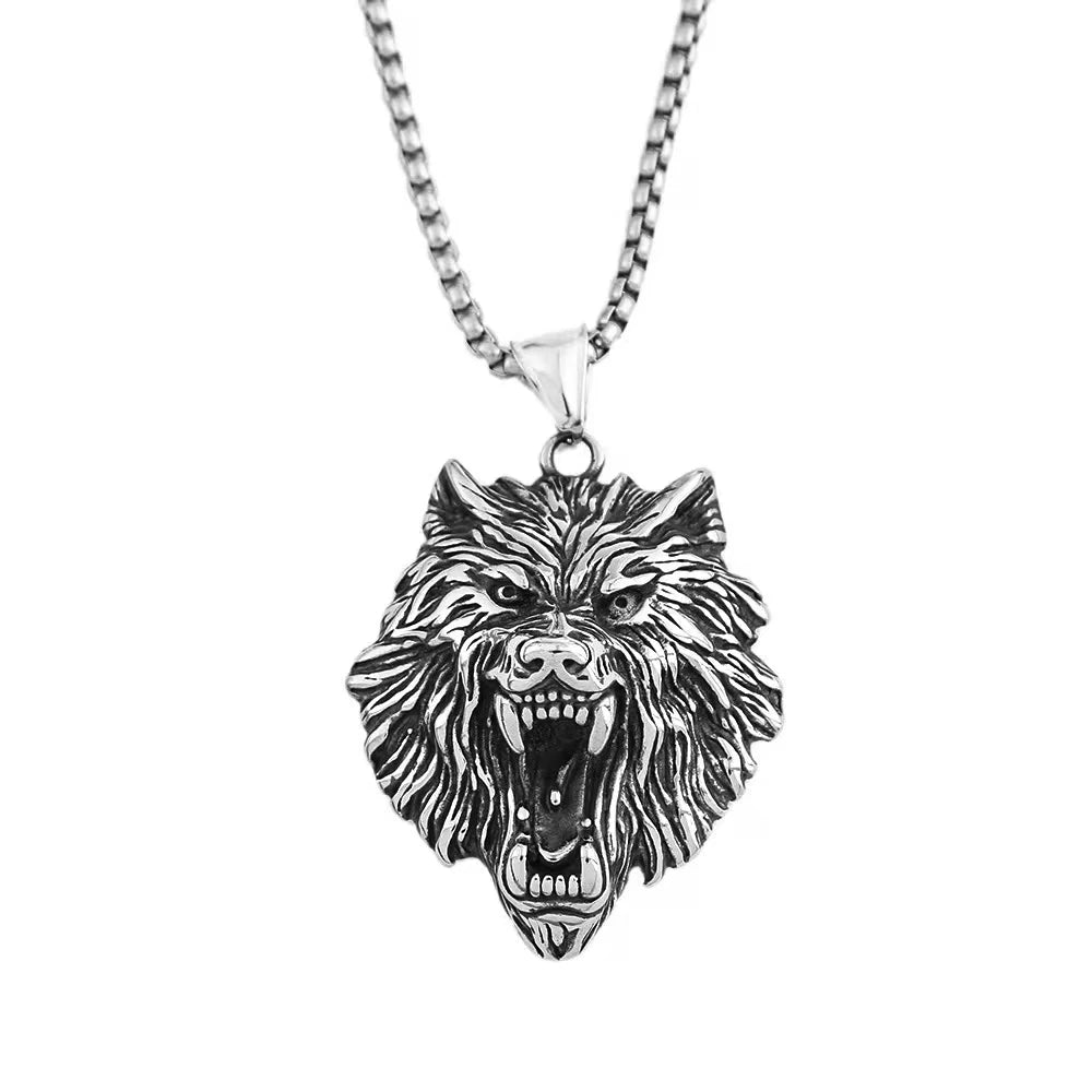 PENDRA Odinwolf Nordic Wolf Pendant Necklace