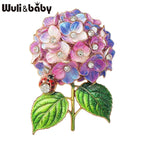 PENDRA Hydria 6-Color Hydrangea Ladybug Brooch