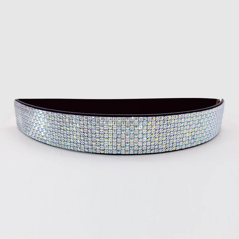 Rhinestone slim waist chain women's full diamond decorative dress accessories wedding dress Corset belt tassel belly dance skirt