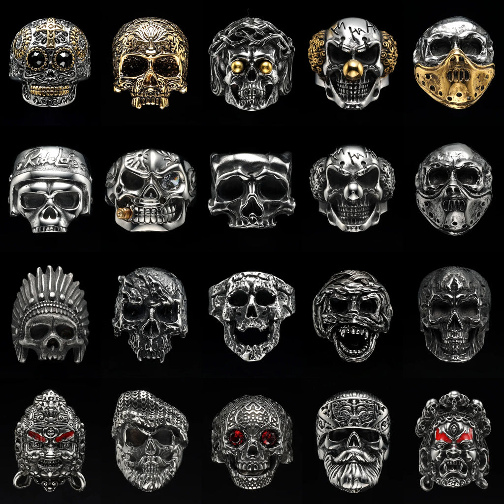 PENDRA Punk Gothic Skull Ring
