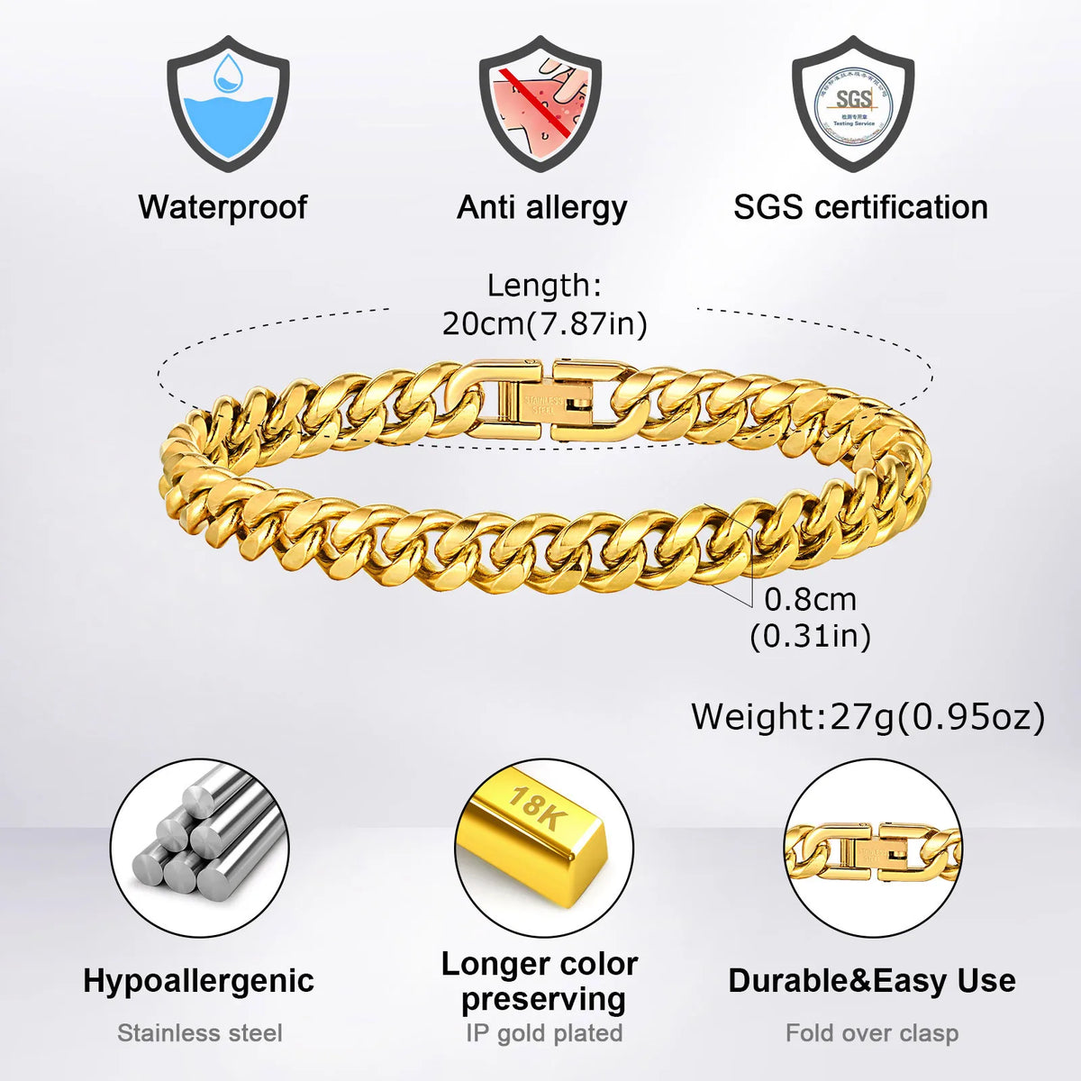 PENDRA Cuban Curb Bracelet