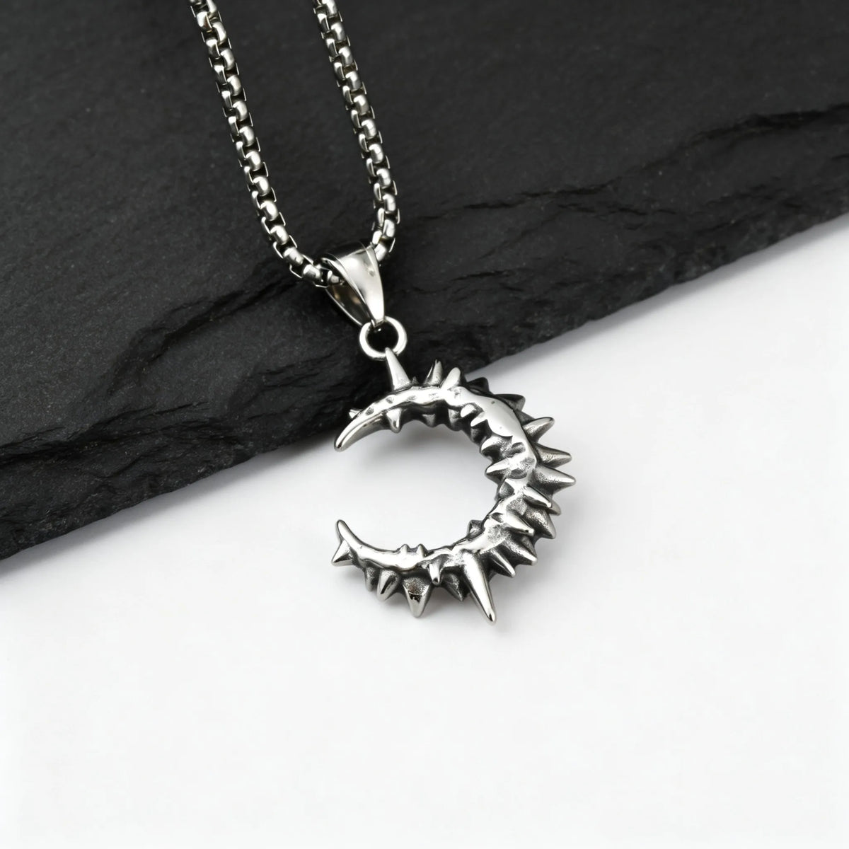 PENDRA Thorn Moon Pendant Necklace