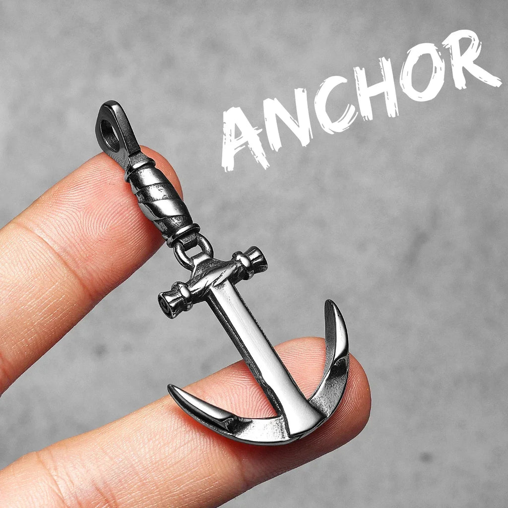 PENDRA Anchor Steel Necklace
