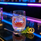 High definition sticker marine life red wine glass, lead-free transparent glass, beer cocktail home decoration water cup