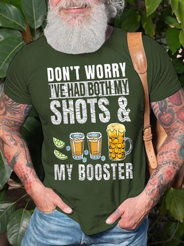 Summer Casual Everyday Men's T-shirt Outdoor Street Fashion Short-sleeved Top Father's Day Gift Monogram Printed Men's T-shirt