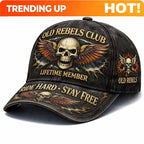 Old Rebels Club Lifetime Member Cap: A Highly Collectible Bold Edgy Piece with Distinctive Themed Design