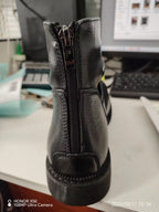 PENDRA Leather Zipper Platform Boots