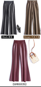 PENDRA Leather Elastic Waisted Pants