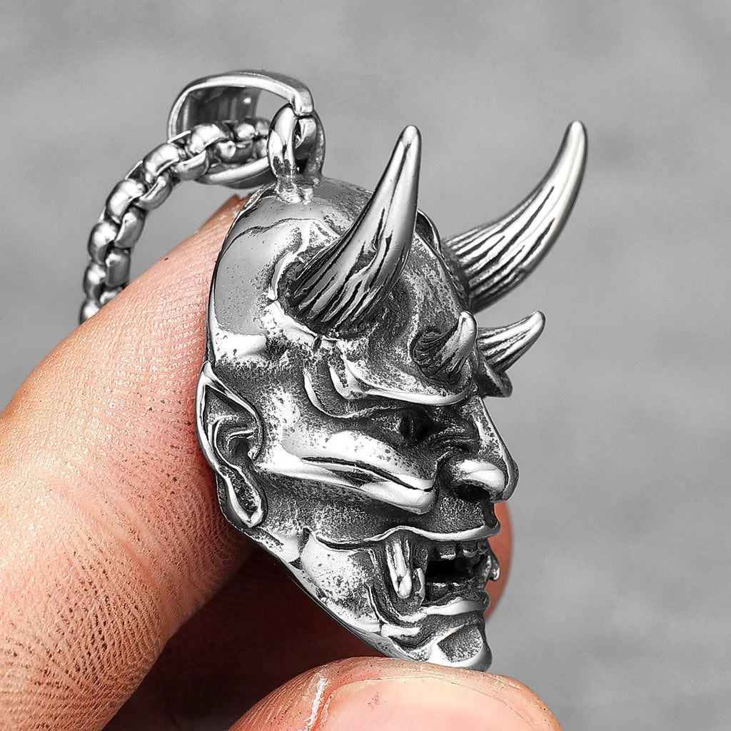PENDRA Japanese Wraith Prajna Steel Necklace