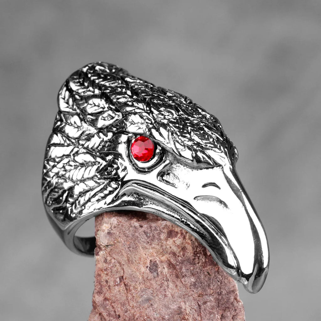 PENDRA Rock Crow Bird Steel Ring
