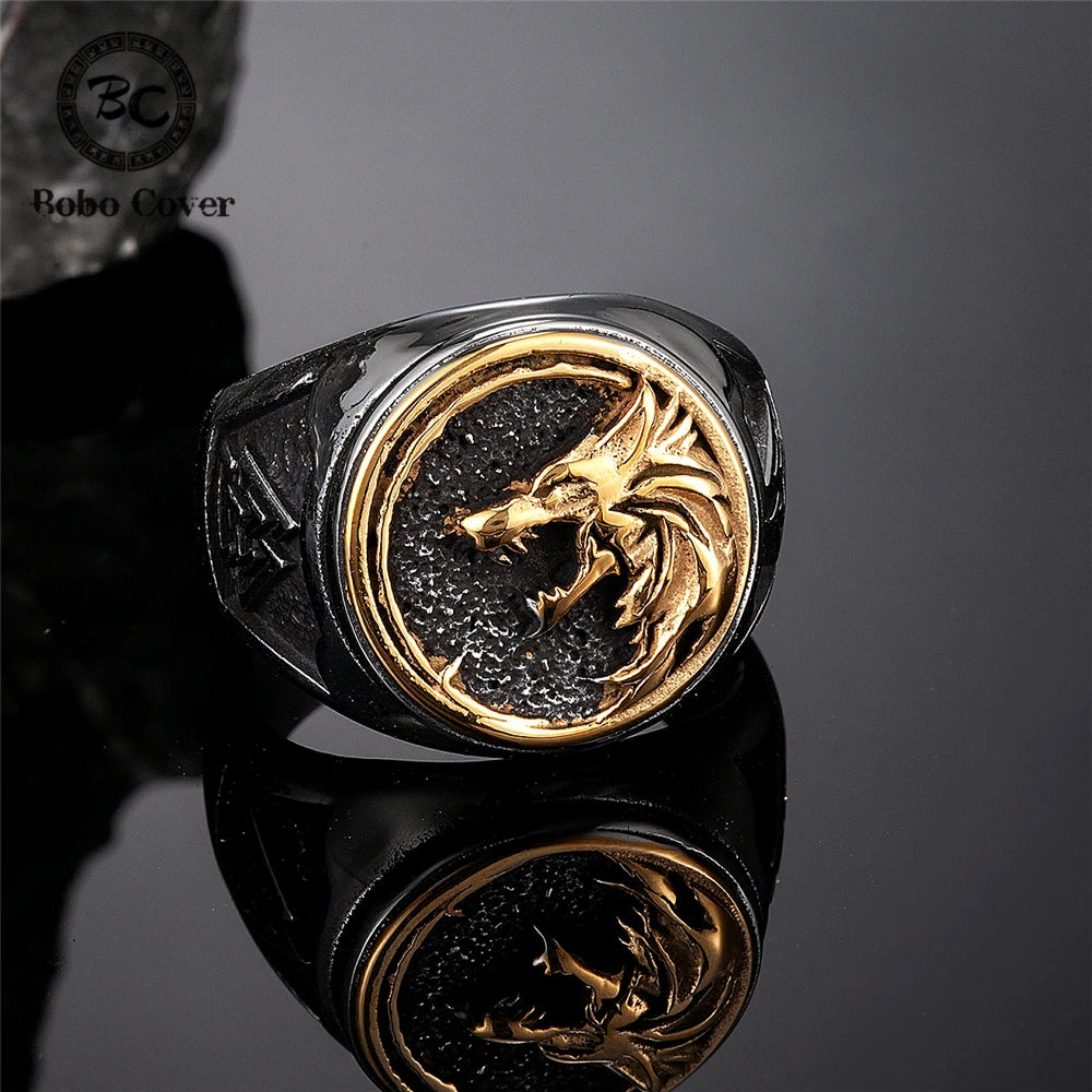 PENDRA Wolf Gold Ring
