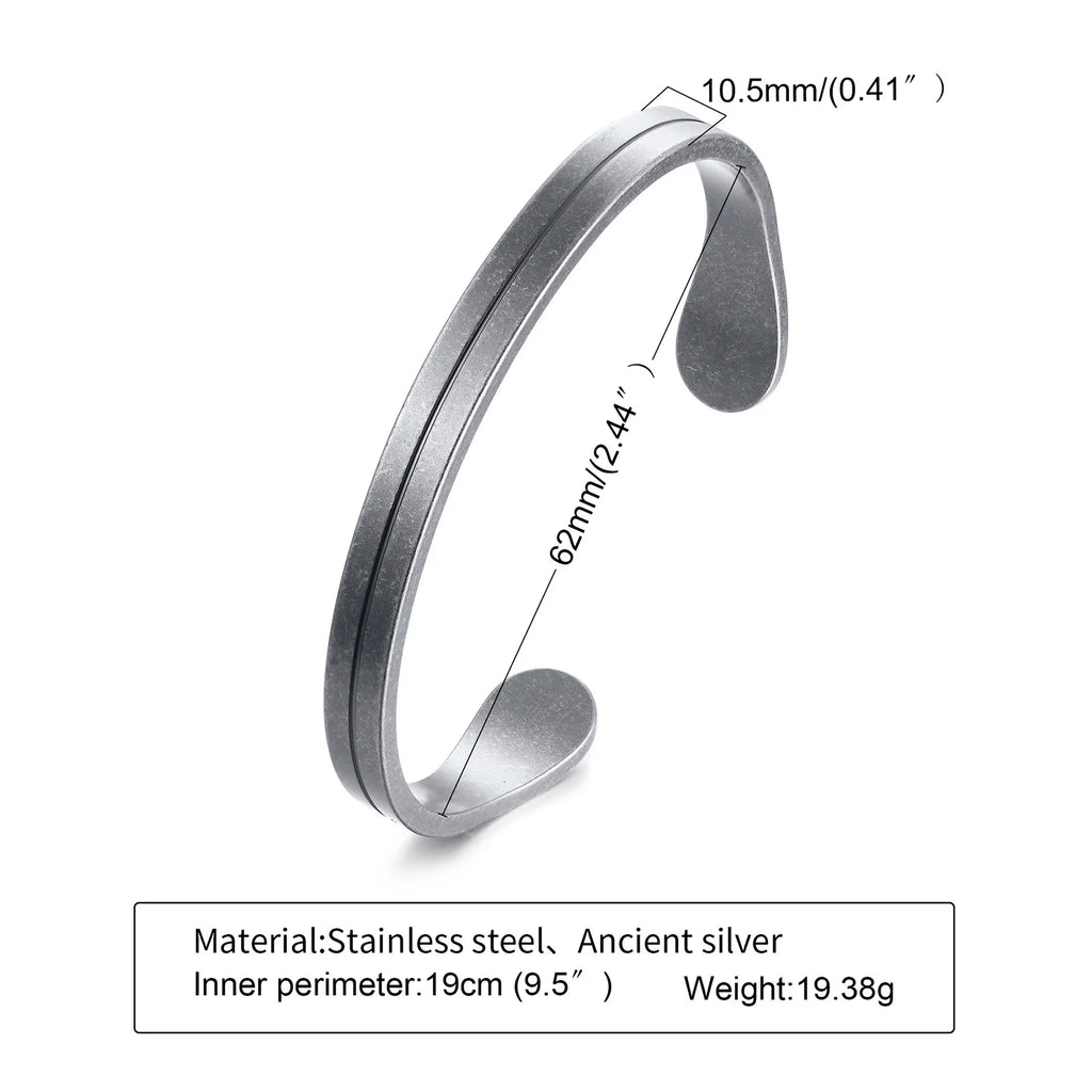 Men Bangle Bracelet, Cuff Bracelet for Men, Stainless Steel Bracelet Simple Bangle, Groomsma Gift Bracelet
