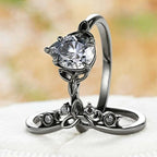 PENDRA Pear Cut Stackable Ring