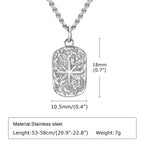 PENDRA Dog Hammered Dog Tag Necklace