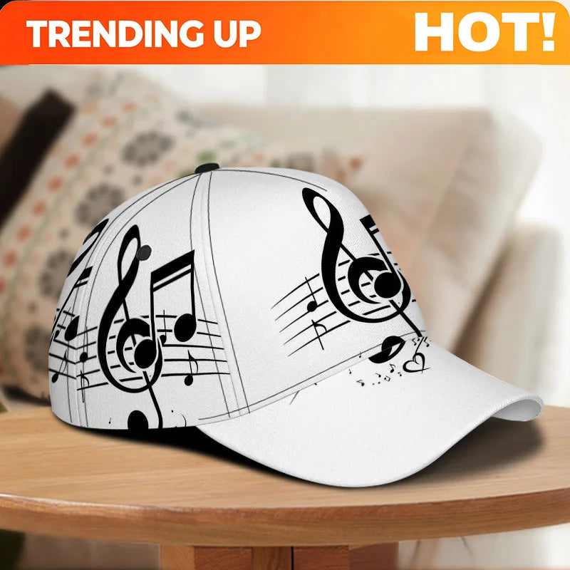PENDRA Classic Musical Notes Baseball Cap