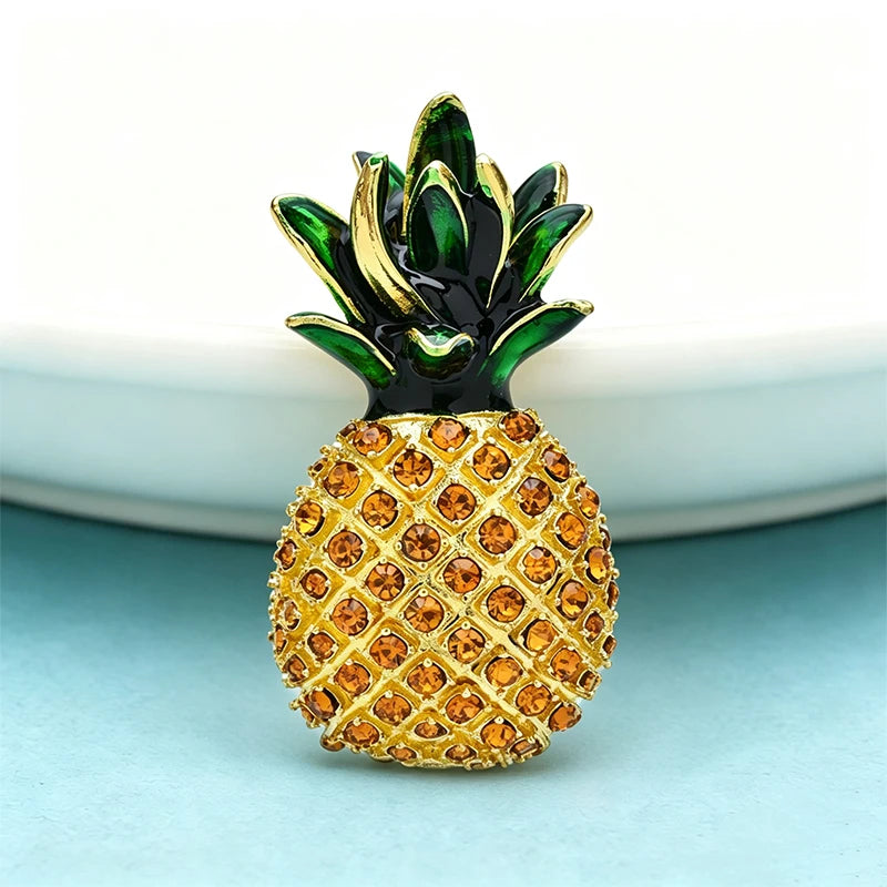 PENDRA Pineapella Sparkling Pineapple Brooch