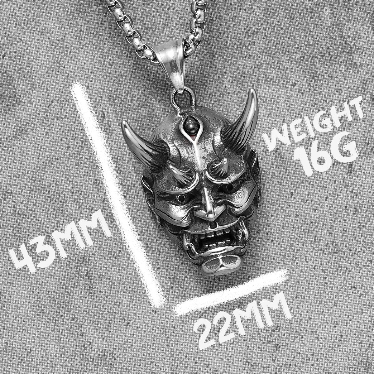PENDRA Japanese Wraith Prajna Steel Necklace