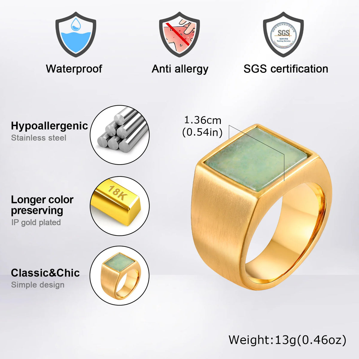 PENDRA Stamp Steel Ring