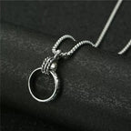 PENDRA Doubleloop Stainless Steel Double-Ring Pendant