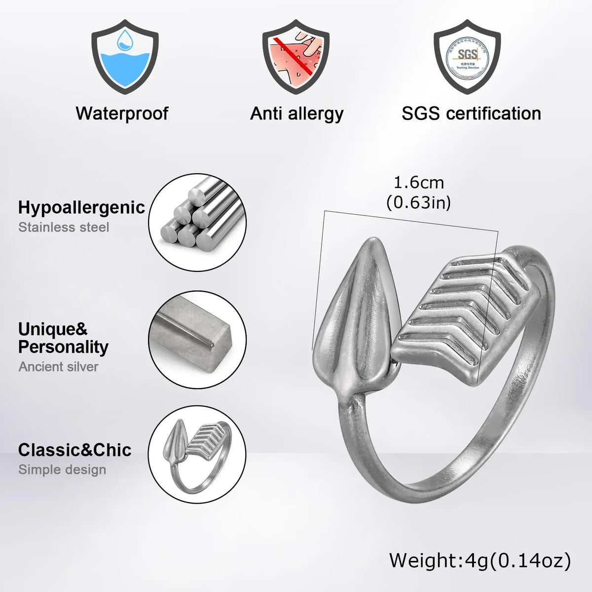 PENDRA Ravdell Arrow Motif Ring