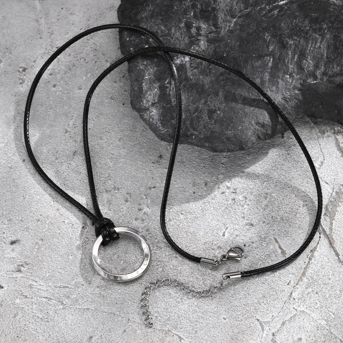 PENDRA Mobius Black Pendant Necklace