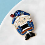 PENDRA Cute Enamel Nutcracker Brooch