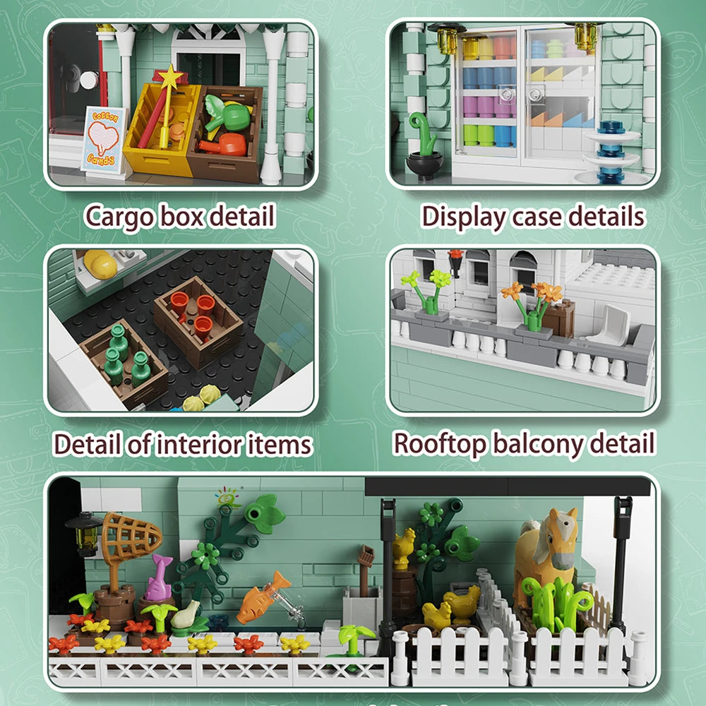 PENDRA Corner Coffee Micro Building Set