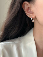 PENDRA Hollow Out Flower Hoop Earrings