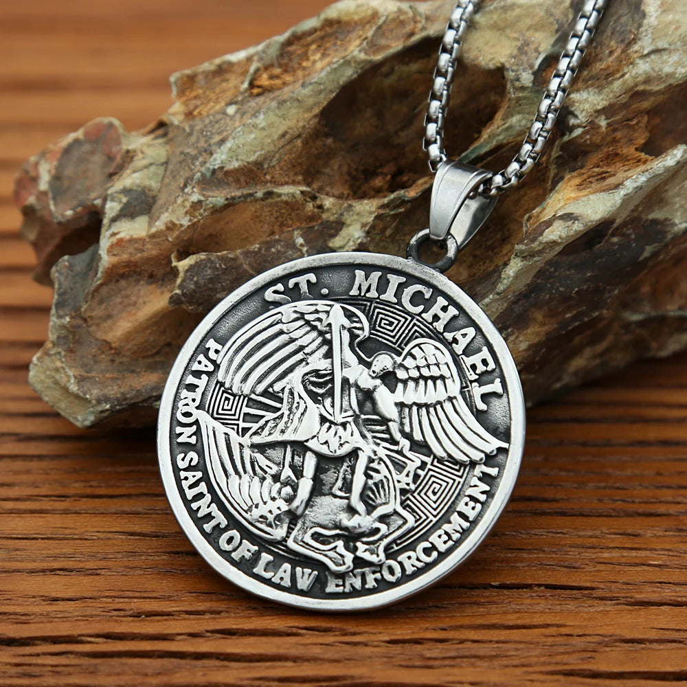 PENDRA Michaelguardian Stainless Steel Archangel Pendant